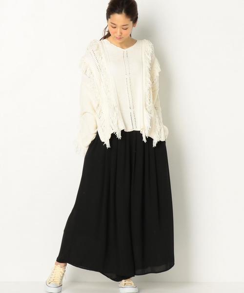 Another Edition（アナザーエディション）の「エアリータックパンツ/AEMFC AIRY TUCK◆（その他パンツ・レディース・オフホワイト/ブラック・FREE）」の5枚目の写真