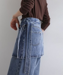 デニムラップスカート（レイヤード用）巻きスカート