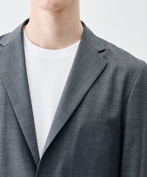 EDITION(エディション)の「Super140’sトロピカルウール ジャケット(テーラードジャケット・メンズ・ブラック/チャコールグレー・S/M/L)」の9枚目の写真