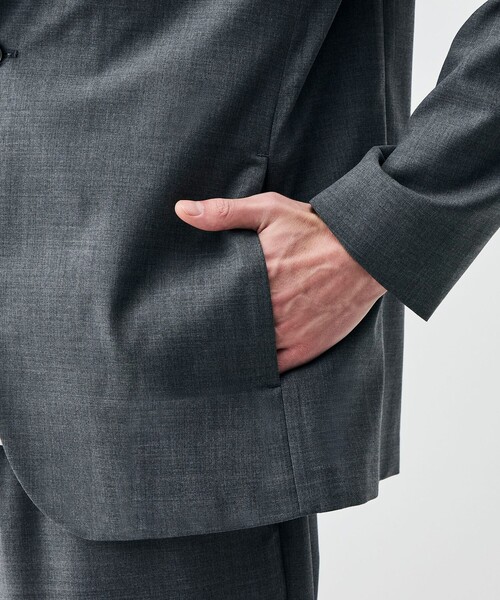 EDITION(エディション)の「Super140’sトロピカルウール ジャケット(テーラードジャケット・メンズ・ブラック/チャコールグレー・S/M/L)」の12枚目の写真