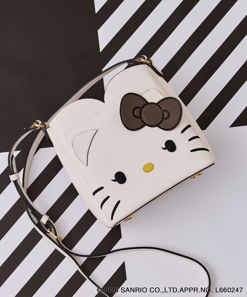 VIS（ビス）の「【HELLO KITTY×VIS】ダブルフェイスハートカットミニショルダーバッグ（ショルダーバッグ・レディース・ブラック/オフホワイト・FREE）」の10枚目の写真