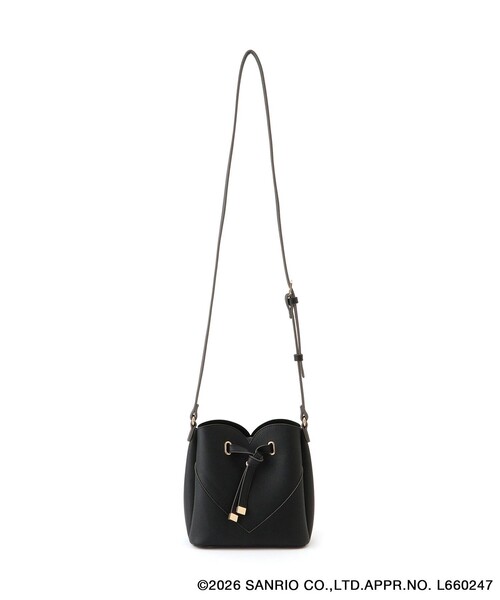 VIS（ビス）の「【HELLO KITTY×VIS】ダブルフェイスハートカットミニショルダーバッグ（ショルダーバッグ・レディース・ブラック/オフホワイト・FREE）」の6枚目の写真