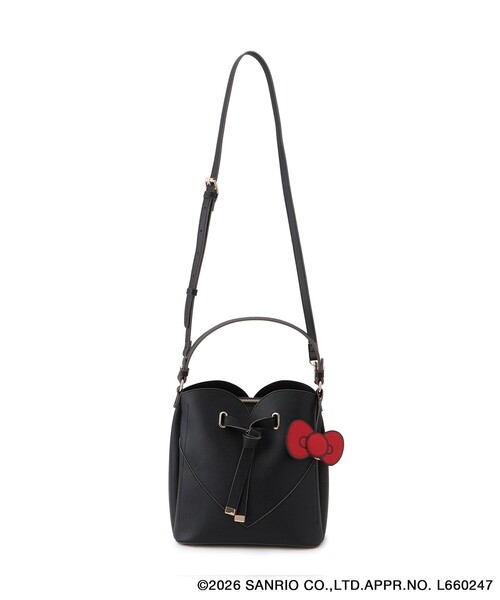 VIS（ビス）の「【HELLO KITTY×VIS】ダブルフェイスハートカットミニショルダーバッグ（ショルダーバッグ・レディース・ブラック/オフホワイト・FREE）」の8枚目の写真