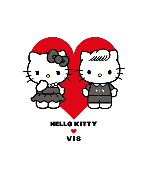 VIS（ビス）の「【HELLO KITTY×VIS】ダブルフェイスハートカットミニショルダーバッグ（ショルダーバッグ・レディース・ブラック/オフホワイト・FREE）」の3枚目の写真