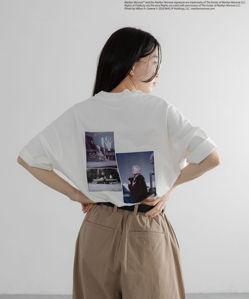 LOWRYS FARM(ローリーズファーム)の「【LFM(U)】MarilynMonroeTSS 655814(Tシャツ/カットソー・メンズ・ホワイト/ブラック/ホワイト系その他/ホワイト系その他2・MEDIUM/LARGE)」の1枚目の写真