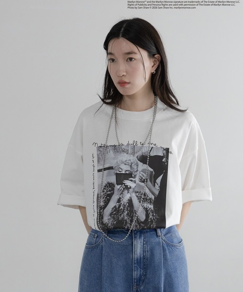 LOWRYS FARM(ローリーズファーム)の「【LFM(U)】MarilynMonroeTSS 655814(Tシャツ/カットソー・メンズ・ホワイト/ブラック/ホワイト系その他/ホワイト系その他2・MEDIUM/LARGE)」の7枚目の写真