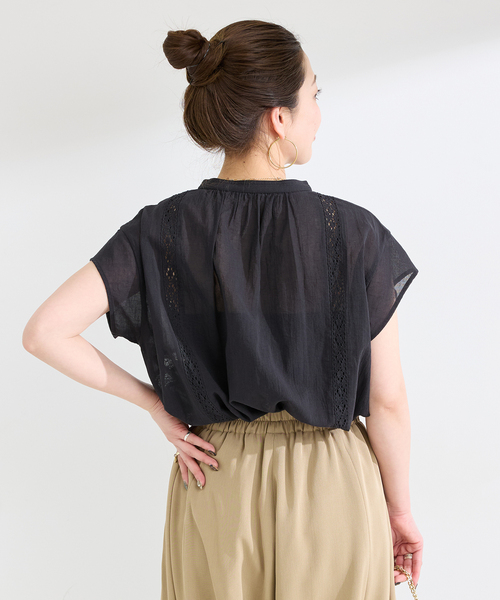 B.C STOCK（ベーセーストック）の「手洗い可 / ピンタックレースブラウス（シャツ/ブラウス・レディース・ブラック/ブルー系その他/ホワイト・FREE）」の20枚目の写真