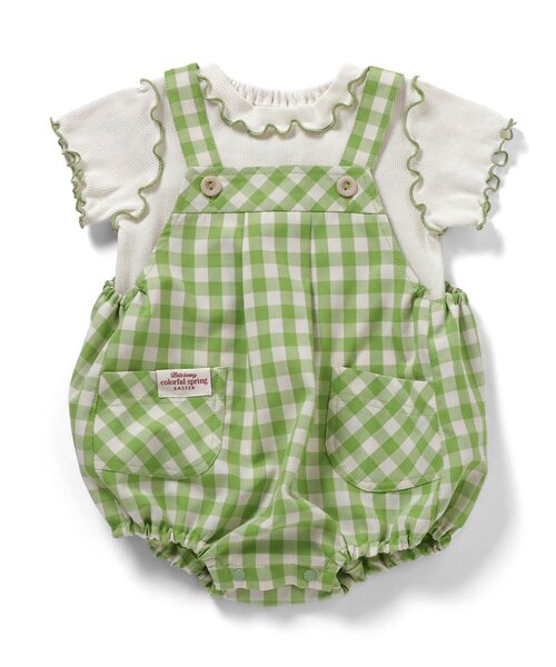 apres les cours(アプレレクール)の「little bunny うさ耳サロペット&インナーセット(その他ベビーウェア・キッズ・グリーン/オレンジ・70/80)」の11枚目の写真