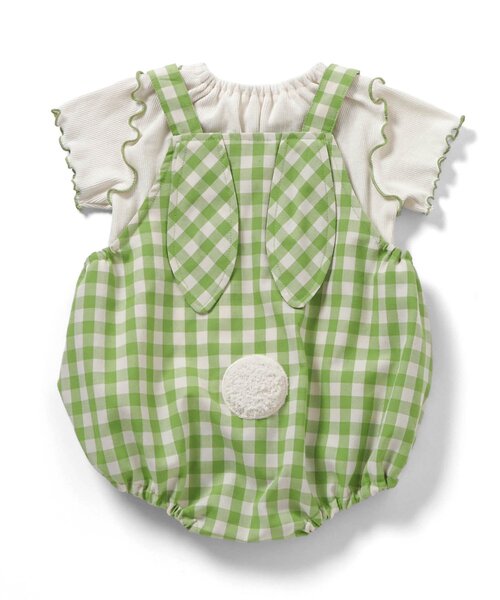 apres les cours(アプレレクール)の「little bunny うさ耳サロペット&インナーセット(その他ベビーウェア・キッズ・グリーン/オレンジ・70/80)」の12枚目の写真