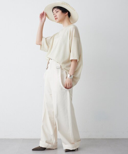 Whim Gazette(ウィムガゼット)の「サスペンダーチノパンツ(チノパンツ・レディース・オフホワイト/キャメル・FREE)」の17枚目の写真