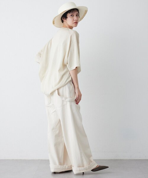 Whim Gazette(ウィムガゼット)の「サスペンダーチノパンツ(チノパンツ・レディース・オフホワイト/キャメル・FREE)」の19枚目の写真