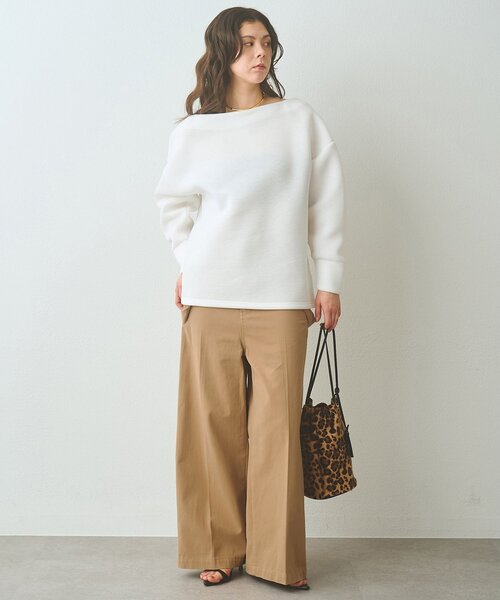 Whim Gazette(ウィムガゼット)の「サスペンダーチノパンツ(チノパンツ・レディース・オフホワイト/キャメル・FREE)」の8枚目の写真