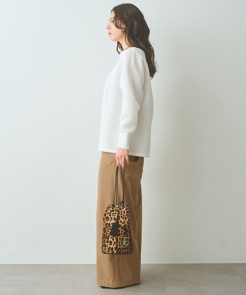 Whim Gazette(ウィムガゼット)の「サスペンダーチノパンツ(チノパンツ・レディース・オフホワイト/キャメル・FREE)」の5枚目の写真