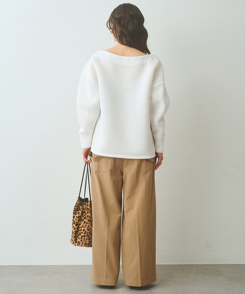 Whim Gazette(ウィムガゼット)の「サスペンダーチノパンツ(チノパンツ・レディース・オフホワイト/キャメル・FREE)」の6枚目の写真