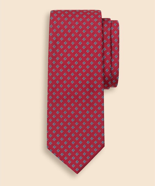 Brooks Brothers シルク　トーナルスクエア　ジャカードタイ セール】シルク スクエアモチーフ ジャカードタイ（ネクタイ）｜BROOKS
