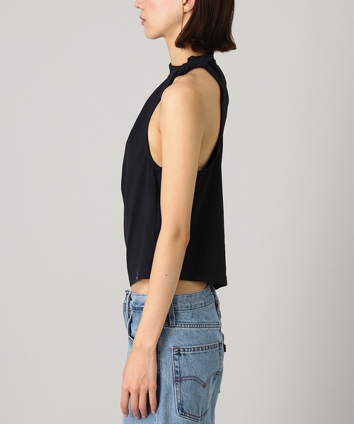 forget-me-nots(フォーゲットミーノッツ)の「TWIST ASYMMETRICAL T-SHIRT 325JTS209JS0233(Tシャツ/カットソー・レディース・ホワイト/ブラック・SMALL)」の4枚目の写真