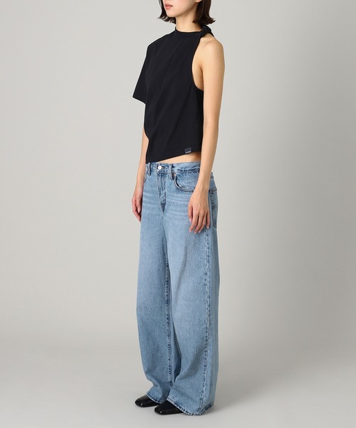 forget-me-nots(フォーゲットミーノッツ)の「TWIST ASYMMETRICAL T-SHIRT 325JTS209JS0233(Tシャツ/カットソー・レディース・ホワイト/ブラック・SMALL)」の7枚目の写真