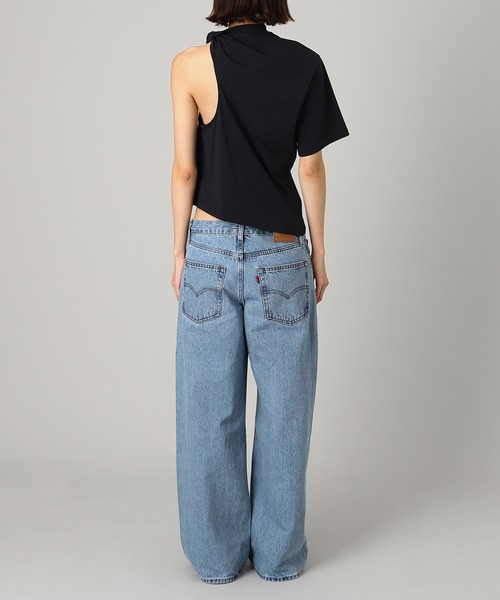 forget-me-nots(フォーゲットミーノッツ)の「TWIST ASYMMETRICAL T-SHIRT 325JTS209JS0233(Tシャツ/カットソー・レディース・ホワイト/ブラック・SMALL)」の9枚目の写真