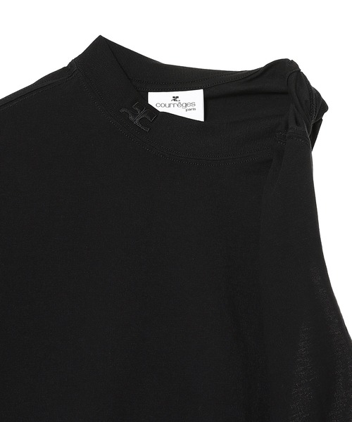 forget-me-nots(フォーゲットミーノッツ)の「TWIST ASYMMETRICAL T-SHIRT 325JTS209JS0233(Tシャツ/カットソー・レディース・ホワイト/ブラック・SMALL)」の13枚目の写真