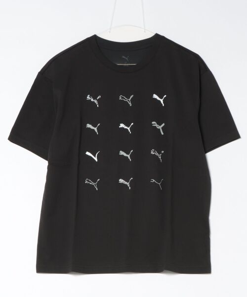 PUMA（プーマ）の「《PUMA》ESS ELEVATED COOL スケッチ キャット Tシャツ（Tシャツ/カットソー・メンズ・ブラック/ホワイト・XL/M/XXL/L/S）」の2枚目の写真