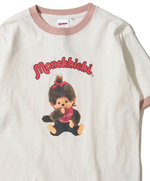 ADPOSION(アドポーション)の「【Monchhichi / モンチッチ】リンガークルーネックTシャツ(Tシャツ/カットソー・レディース・ホワイト系2/ホワイト系3/ホワイト系1・LARGE/SMALL/MEDIUM)」の2枚目の写真