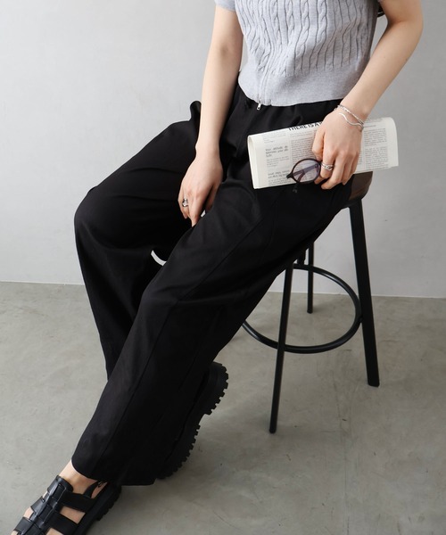 SpRay（スプレイ）の「リラックスバレルパンツ（その他パンツ・レディース・アイボリー/チャコールグレー/ブラック・MEDIUM）」の5枚目の写真