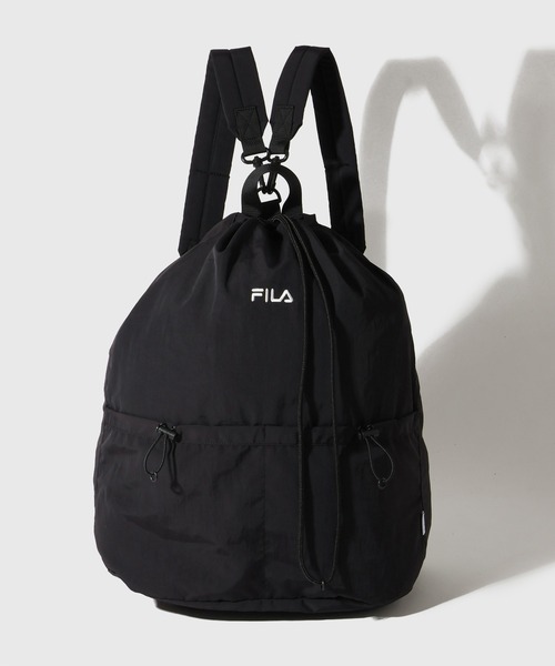 FILA(フィラ)の「【FILA/フィラ】ドローコード2wayバッグ ナップサック(バックパック/リュック・メンズ・グレー/ブラック/チャコールグレー・FREE)」の4枚目の写真