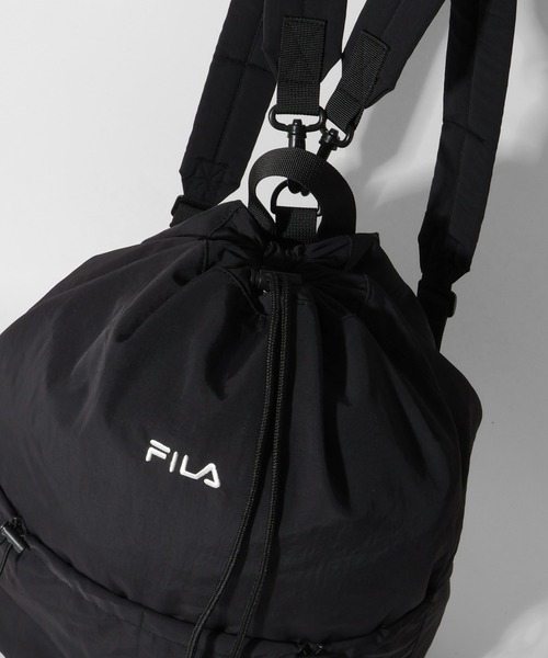 FILA(フィラ)の「【FILA/フィラ】ドローコード2wayバッグ ナップサック(バックパック/リュック・メンズ・グレー/ブラック/チャコールグレー・FREE)」の8枚目の写真