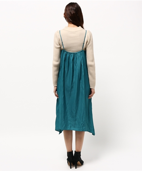 OUTLET（アウトレット）の「【Omekashi】Vキャミワンピース（ワンピース・レディース・グリーン・FREE）」の2枚目の写真