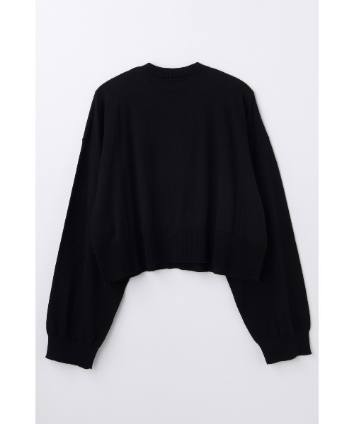 ENFOLD（エンフォルド）の「LAYERED-LIKE-HEM CARDIGAN（カーディガン/ボレロ・レディース・ライトイエロー/オレンジ系その他/ブラック・38）」の4枚目の写真