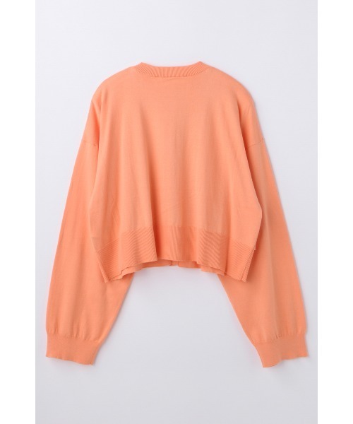 ENFOLD（エンフォルド）の「LAYERED-LIKE-HEM CARDIGAN（カーディガン/ボレロ・レディース・ライトイエロー/オレンジ系その他/ブラック・38）」の6枚目の写真