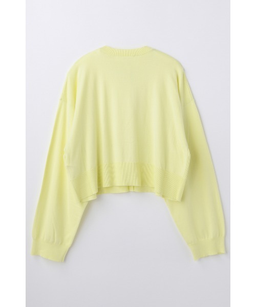 ENFOLD（エンフォルド）の「LAYERED-LIKE-HEM CARDIGAN（カーディガン/ボレロ・レディース・ライトイエロー/オレンジ系その他/ブラック・38）」の5枚目の写真