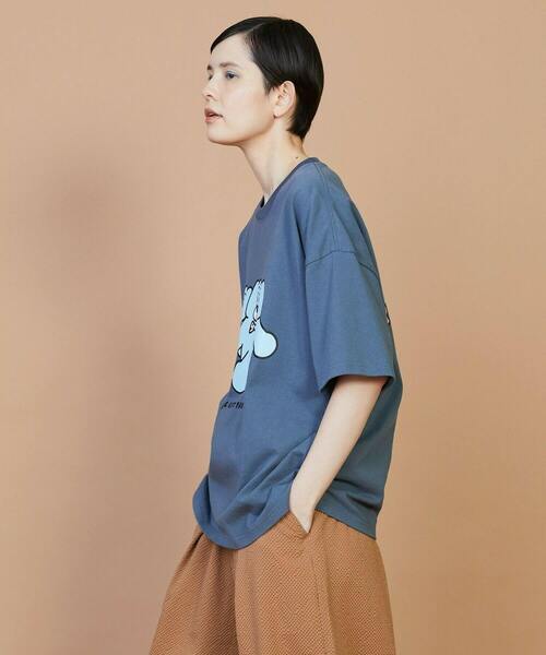 FRAPBOIS（フラボア）の「T.A. T（DUMPLING CAT FAMILY）（Tシャツ/カットソー・レディース・ブルー・2/1）」の2枚目の写真