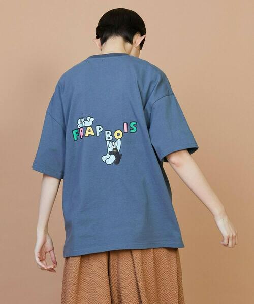 FRAPBOIS（フラボア）の「T.A. T（DUMPLING CAT FAMILY）（Tシャツ/カットソー・レディース・ブルー・2/1）」の3枚目の写真