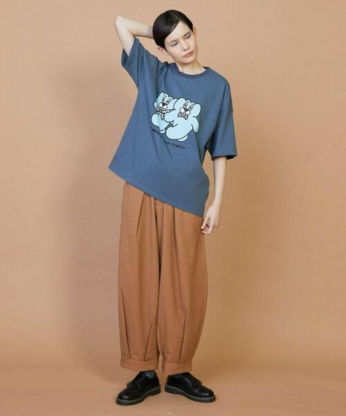 FRAPBOIS（フラボア）の「T.A. T（DUMPLING CAT FAMILY）（Tシャツ/カットソー・レディース・ブルー・2/1）」の8枚目の写真