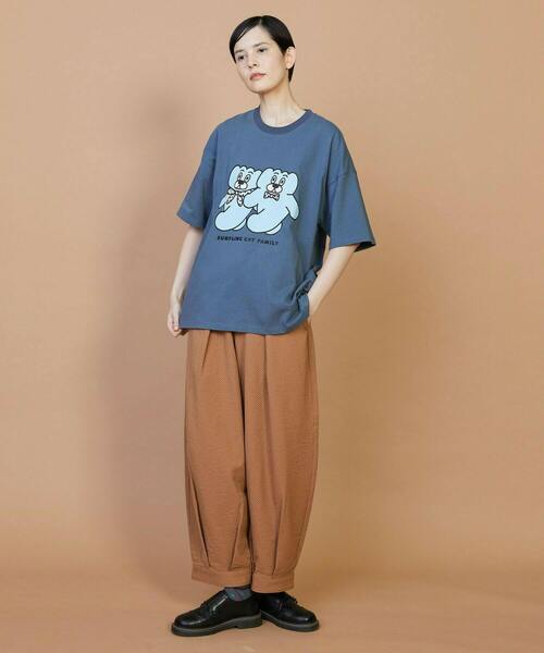 FRAPBOIS（フラボア）の「T.A. T（DUMPLING CAT FAMILY）（Tシャツ/カットソー・レディース・ブルー・2/1）」の9枚目の写真