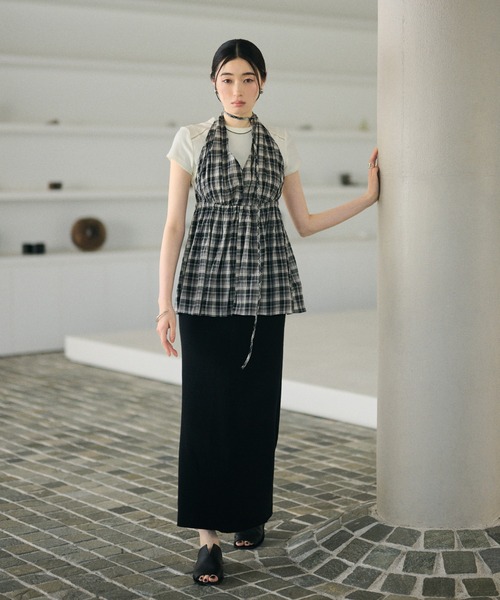 LAULEN(ローレン)の「smooth rib knit pencil skirt / リブニットペンシルスカート(スカート・レディース・オレンジ系/グリーン/グレー/ブラック・FREE)」の18枚目の写真