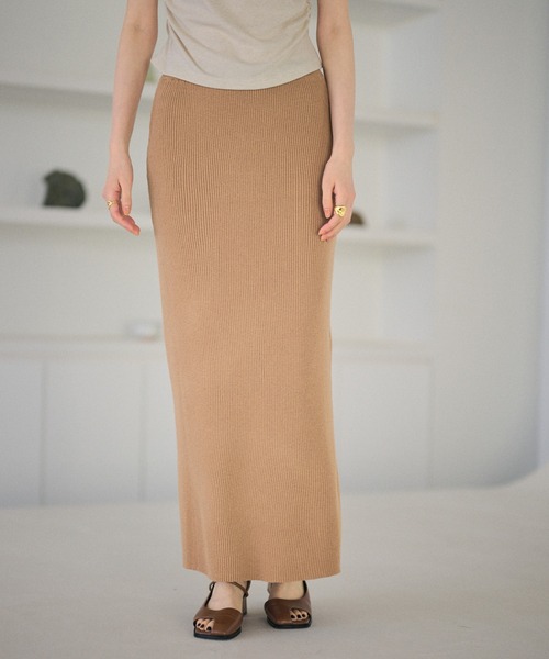 LAULEN(ローレン)の「smooth rib knit pencil skirt / リブニットペンシルスカート(スカート・レディース・オレンジ系/グリーン/グレー/ブラック・FREE)」の21枚目の写真