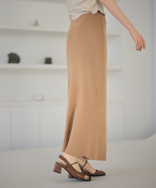 LAULEN(ローレン)の「smooth rib knit pencil skirt / リブニットペンシルスカート(スカート・レディース・オレンジ系/グリーン/グレー/ブラック・FREE)」の22枚目の写真