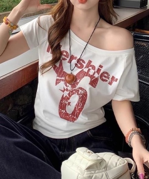 Alvia(アルビア)の「2WAY プリント半袖Tシャツ(Tシャツ/カットソー・レディース・ネイビー/ホワイト・M)」の18枚目の写真