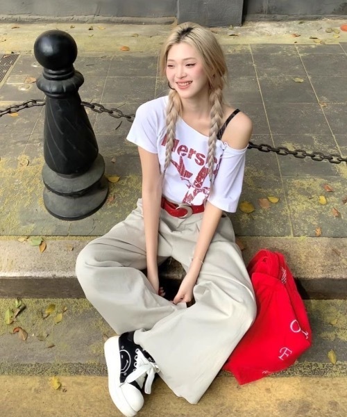 Alvia(アルビア)の「2WAY プリント半袖Tシャツ(Tシャツ/カットソー・レディース・ネイビー/ホワイト・M)」の16枚目の写真
