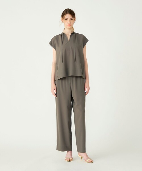 BALLSEY(ボールジィ)の「サブレジョーゼット ギャザーワイドパンツ(その他パンツ・レディース・ネイビー/カーキ・34/36)」の14枚目の写真