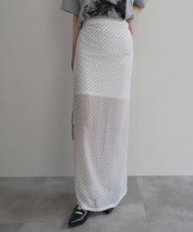 Rashik（ラシク）の「【Rashik】シースルードットロングスカート（スカート）」