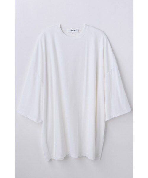 ENFOLD(エンフォルド)の「BIG SILHOUETTE T-SHIRT(Tシャツ/カットソー・レディース・ホワイト/ライトブルー/キナリ・38)」の2枚目の写真