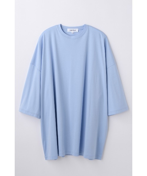 ENFOLD(エンフォルド)の「BIG SILHOUETTE T-SHIRT(Tシャツ/カットソー・レディース・ホワイト/ライトブルー/キナリ・38)」の1枚目の写真