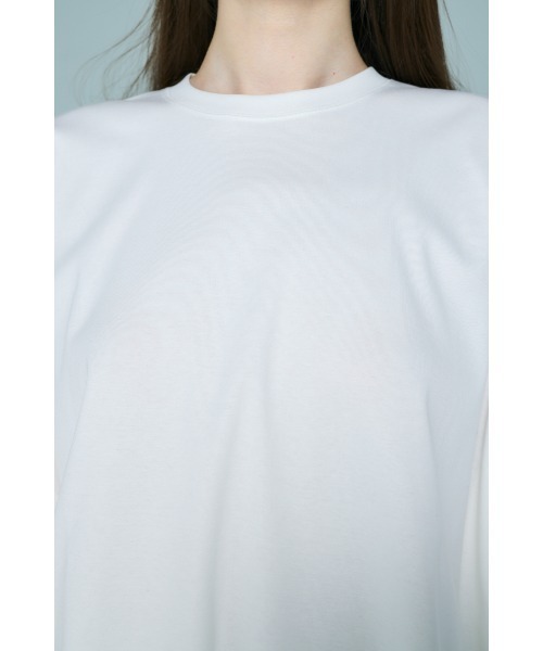ENFOLD(エンフォルド)の「BIG SILHOUETTE T-SHIRT(Tシャツ/カットソー・レディース・ホワイト/ライトブルー/キナリ・38)」の8枚目の写真