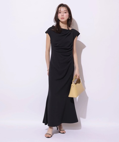 Mystrada(マイストラーダ)の「ドレープワンピース(ワンピース・レディース・ブラック/ブラウン/ベージュ系その他・38/36)」の6枚目の写真