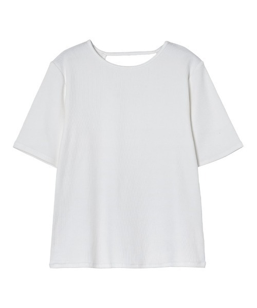 Re:EDIT(リエディ)の「リブカットソーバックオープントップス(Tシャツ/カットソー・レディース・ホワイト/グレー/イエロー/ブラック/グレイッシュベージュ・MEDIUM/LARGE)」の21枚目の写真
