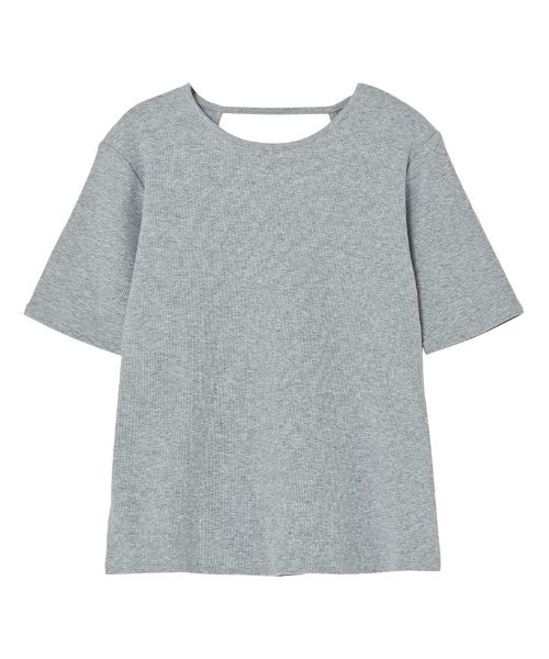 Re:EDIT(リエディ)の「リブカットソーバックオープントップス(Tシャツ/カットソー・レディース・ホワイト/グレー/イエロー/ブラック/グレイッシュベージュ・MEDIUM/LARGE)」の22枚目の写真