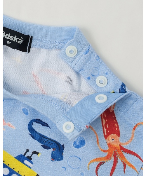 kladskap(クレードスコープ)の「深海魚総柄半袖Tシャツ【接触冷感・吸水速乾】(Tシャツ/カットソー・キッズ・サックスブルー・130cm/110cm/100cm/120cm)」の4枚目の写真